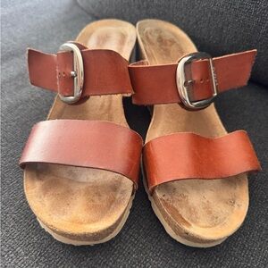Women's Yokono Brown Leather Sandals